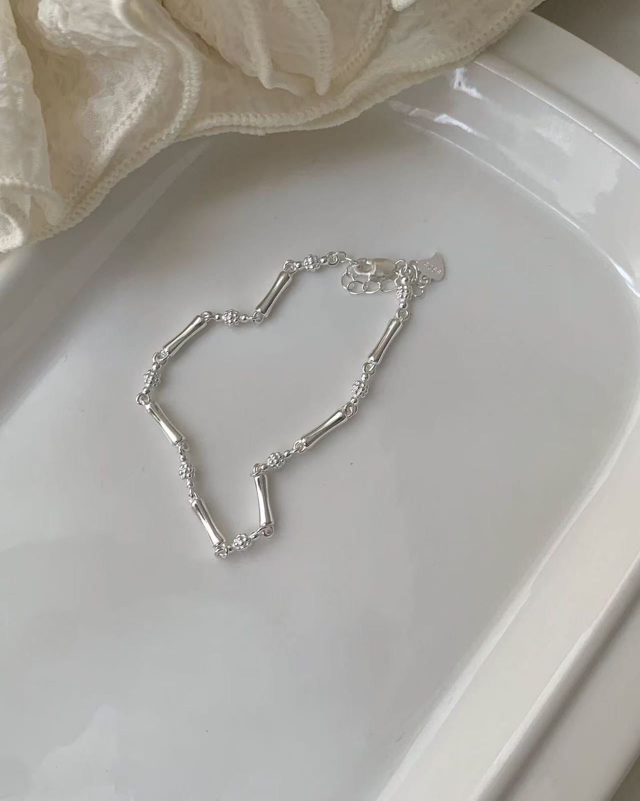 925 우아한 대나무 팔찌