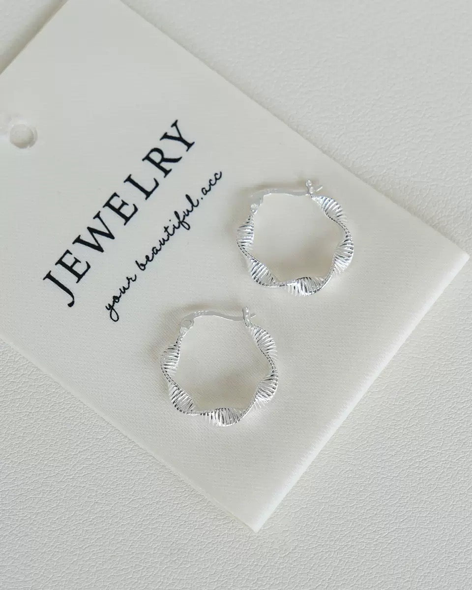 925 웨이브 귀걸이