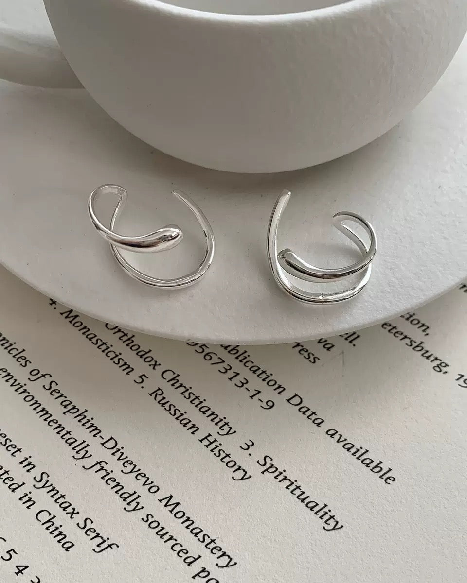 925 스트림라인 이어링