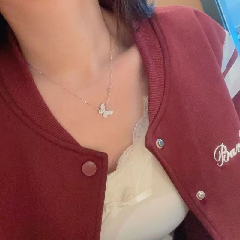 925 幻夢蝶舞閃鑽項鏈