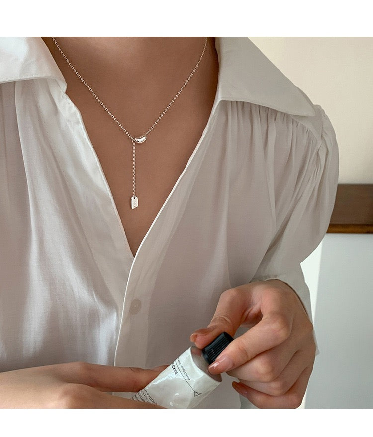 幸運豆莢造型銀質項鏈