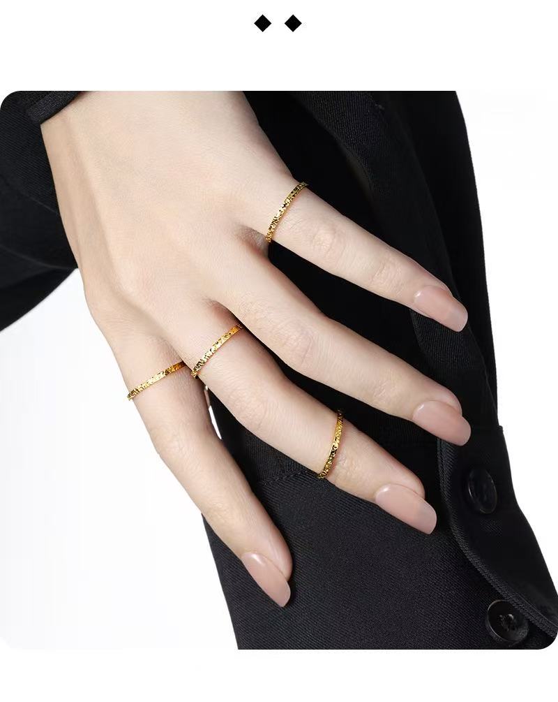 925/14K 플레인 텍스처드 실버 반지