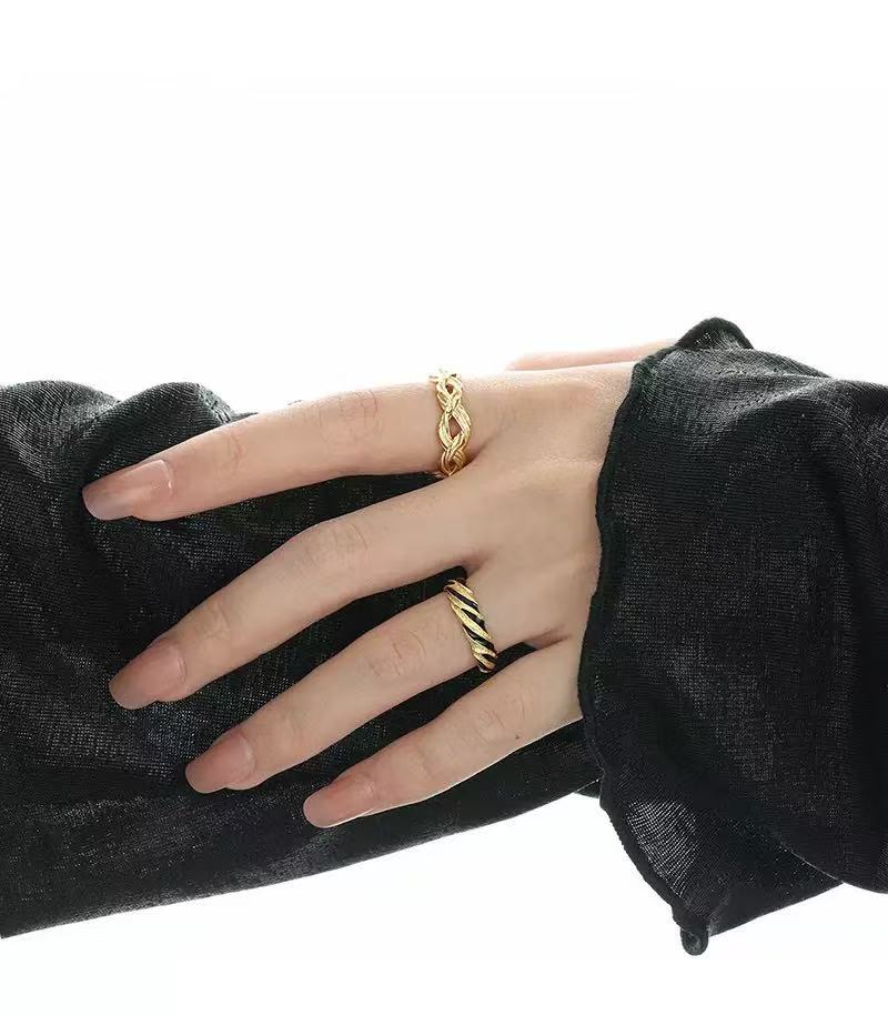 925/14K 스파이럴 링