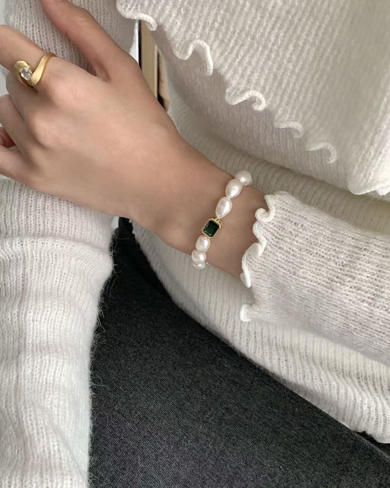 綠晶珍珠手鏈