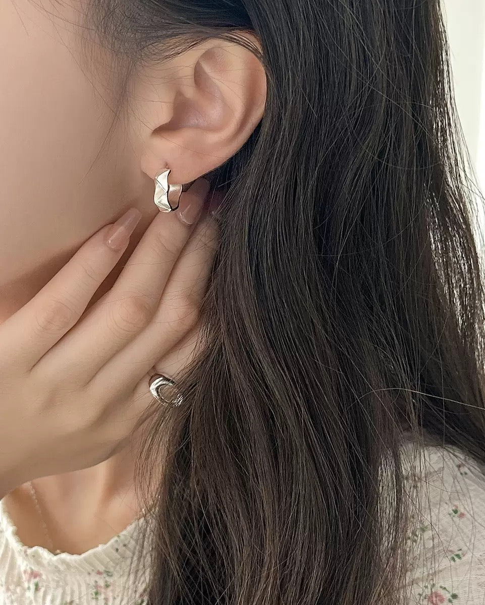 925 扭結耳環