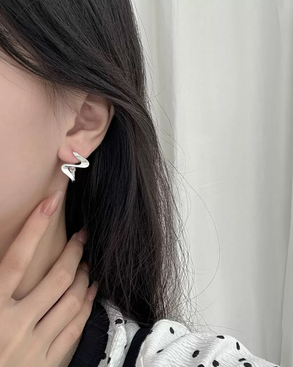 925 絢扭耳環
