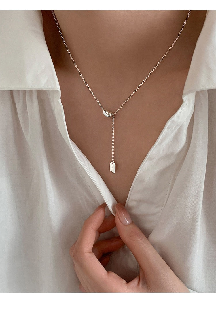 幸運豆莢造型銀質項鏈