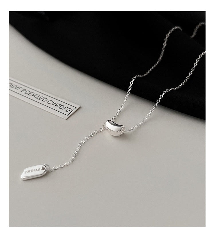 幸運豆莢造型銀質項鏈